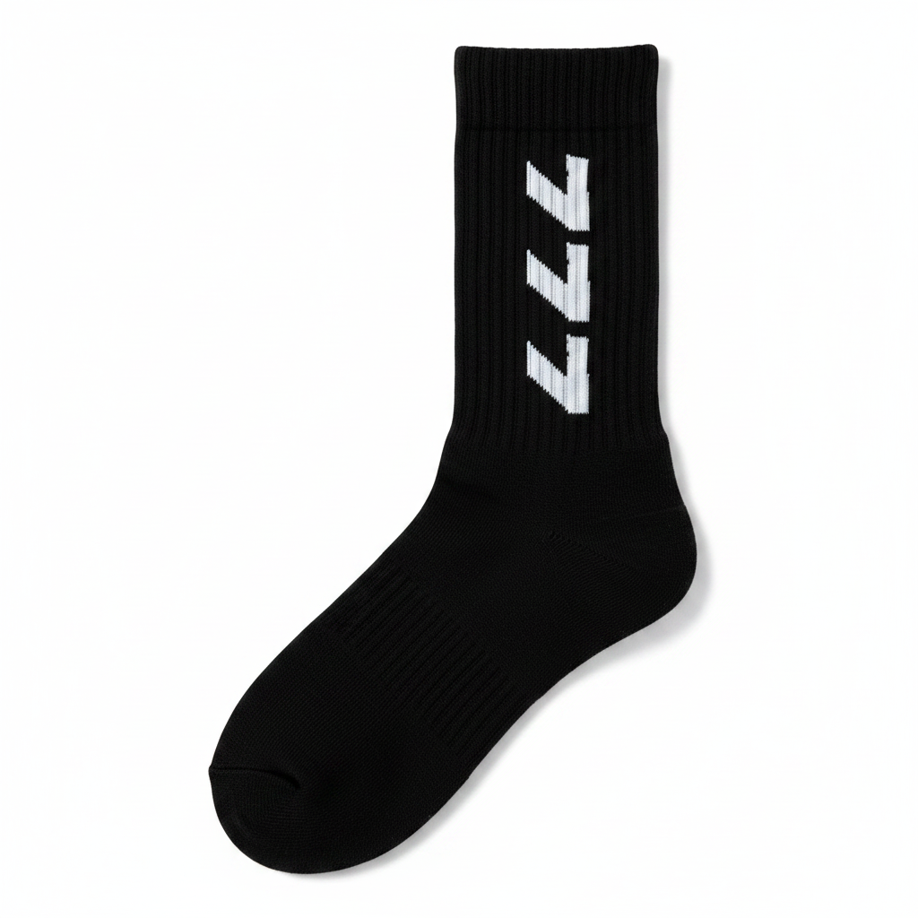 777 Black Socks
